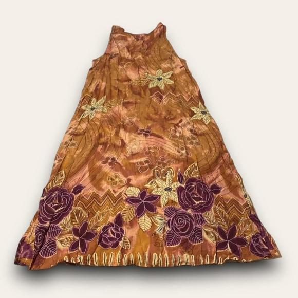 Y2K Floral Tie-Dye Maxi Dress Sleeveless Summer Hippie Boho Phases Plus Size 1x - Picture 6 of 6